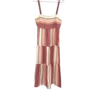 Faherty women’s tiered striped maxi dress